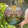 Two Owls Cherry Blossom River Stained Glass Style Sunlit Sky Jewel Tone Decor Stained Glass Suncatcher - 2