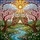 Two Owls Cherry Blossom River Stained Glass Style Sunlit Sky Jewel Tone Decor Stained Glass Suncatcher - 5