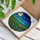 Full Moon Stained Glass Night Sky Landscape - Tiffany Style Jewel Tone Meadow Art Stained Glass Suncatcher - 3