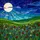 Full Moon Stained Glass Night Sky Landscape - Tiffany Style Jewel Tone Meadow Art Stained Glass Suncatcher - 5