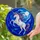 Majestic White Unicorn Stained Glass Full Moon Art - Tiffany Style Fantasy Home Decor Stained Glass Suncatcher - 2