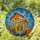 Toadstool Mushroom Stained Glass Jewel Tone Art - Autumn Foliage Mosaic Sky Design Stained Glass Suncatcher - 1