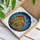 Toadstool Mushroom Stained Glass Jewel Tone Art - Autumn Foliage Mosaic Sky Design Stained Glass Suncatcher - 3
