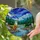 Otter Crescent Moon Stars River Wildflowers Forest Night Landscape Mosaic Stained Glass Stained Glass Suncatcher - 2