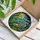 Stained Glass Singing Bird & Moon Mosaic - Intricate Tiffany Style Nature Home Decor Stained Glass Suncatcher - 3