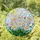Blooming Daisy Flowers & Pink Buds Stained Glass Mosaic Sun Clouds Tiffany Style Jewel Tones Stained Glass Suncatcher - 1
