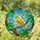 Yellow Canary Finch Stained Glass Tiffany Art Emerald Green Leaves Nature Decor Stained Glass Suncatcher - 1