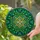 Golden Celtic Knot Stained Glass Interwoven Loops Mosaic - Tiffany Style Quatrefoil Art Stained Glass Suncatcher - 2