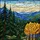 Stained Glass Forest Mountain Sky Autumn Leaves Evergreen Tree Nature Window Decor Stained Glass Suncatcher - 5