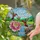Ruby-Throated Hummingbirds Pink Peonies Stained Glass Waterfall - Tiffany Style Decor Gift Stained Glass Suncatcher - 2
