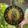 Virgin Mary Praying Floral Golden Halo Sunbeam Tiffany Glass - Spiritual Home Decor Stained Glass Suncatcher - 2