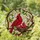 Red Cardinal Bird Nest with Babies, Tiffany Style Stained Glass Home Decor Gift Stained Glass Suncatcher - 1