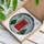 Festive Red Front Door Christmas Tree Wreath Winter Sky Tiffany Glass - Holiday Gift Stained Glass Suncatcher - 3