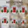 Festive Red Front Door Christmas Tree Wreath Winter Sky Tiffany Glass - Holiday Gift Stained Glass Suncatcher - 4
