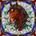 Tiffany Style Stained Glass Bay Horse Head Poppy, Intricate Mosaic, Emerald Green Stained Glass Suncatcher - 5