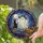 Glowing Ghost Black Cat Broomstick Flying Night Sky Moon Stained Glass Home Decor Stained Glass Suncatcher - 2