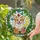 Corgi Dog Stained Glass Roses Butterflies Moon - Tiffany Style Window Art Gift for Corgi Lover Stained Glass Suncatcher - 2