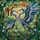 Herons Loving Pose Stained Glass Art - High Contrast Tiffany Jewel Tones Mosaic Stained Glass Suncatcher - 5