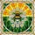 Bumblebee Pollinating Daisy Flowers Stained Glass Mosaic - Tiffany Style Nature Decor Stained Glass Suncatcher - 5
