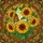 Monarch Butterfly Sunflower Stained Glass Art - Tiffany Style Intricate Floral Mosaic Stained Glass Suncatcher - 5
