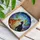 Stained Glass Ginger Tabby Tuxedo Cats Noses Touching - Butterfly Blossoms Jewel Tone Stained Glass Suncatcher - 3