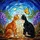 Stained Glass Ginger Tabby Tuxedo Cats Noses Touching - Butterfly Blossoms Jewel Tone Stained Glass Suncatcher - 5