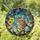 Tabby Cat Stained Glass with Wildflowers & Butterflies - Tiffany Style Cat Lover Gift Stained Glass Suncatcher - 1
