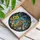 Tabby Cat Stained Glass with Wildflowers & Butterflies - Tiffany Style Cat Lover Gift Stained Glass Suncatcher - 3