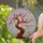 Gnarled Cherry Blossom Tree Stained Glass - Pink Flowers Dense Mosaic Art Gift Stained Glass Suncatcher - 2