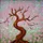 Gnarled Cherry Blossom Tree Stained Glass - Pink Flowers Dense Mosaic Art Gift Stained Glass Suncatcher - 5
