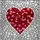 Red Pink Abstract Mosaic Heart Stained Glass Jewel Tones - Tiffany Style Clear Textured Glass Stained Glass Suncatcher - 5