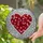 Red Pink Abstract Mosaic Heart Stained Glass Jewel Tones - Tiffany Style Clear Textured Glass Stained Glass Suncatcher - 2