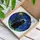 Black Cat Green Eyes Stained Glass Tiffany Style Cypress Tree Celestial Night Sky Stained Glass Suncatcher - 3