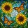 Monarch Butterflies Sunflowers Tiffany Style Stained Glass Mosaic Foliage Sky Art Stained Glass Suncatcher - 5