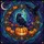 Black Raven Jack-O'-Lantern Stained Glass Tiffany Night Sky Autumn Leaves Halloween Stained Glass Suncatcher - 5