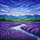 Vibrant Stained Glass Lavender Field Lake Mountain - Tiffany Style Jewel Tone Art Stained Glass Suncatcher - 5