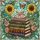 Tiffany Style Books Teacup Sunflowers Roses Butterfly Stained Glass Mosaic Home Decor Stained Glass Suncatcher - 5