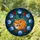 Sleeping Fox Tiffany Stained Glass Forest Foliage Flowers Berries Butterflies Colorful Mosaic Stained Glass Suncatcher - 1