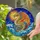 Stained Glass Dragon Cosmic Sky Ocean Waves Jewel Tones - Fiery Wings Golden Scales Stained Glass Suncatcher - 2