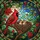 Cardinal Birds Nest Stained Glass - Tiffany Style Red Berries & Green Branches Stained Glass Suncatcher - 5