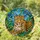 Majestic Leopard Tiffany Stained Glass Jungle Art Emerald Eyes Rosette Coat Detail Stained Glass Suncatcher - 1