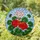 Geranium Flowers Stained Glass Art - Tiffany Style Mosaic with Red Orange Pink Green Blue Stained Glass Suncatcher - 1