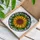Detailed Sunflower Stained Glass Tiffany Mosaic - Intricate Floral Art Window Decor Stained Glass Suncatcher - 3