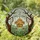 Bell Skep Beehive Honey Bees Cherry Blossoms Gnarled Tree Stained Glass Artwork Stained Glass Suncatcher - 1