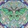 Intricate Stained Glass Luna Moth Eye-Spots - Glowing Jewel Tone Spring Blossom Cloud Art Stained Glass Suncatcher - 5