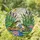 Two Green Frogs Pink Water Lilies Blue Water Stained Glass Art - Reeds Cattails Tiffany Style Stained Glass Suncatcher - 1