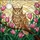 Long-Eared Owls Tulips Moon Stained Glass Tiffany Art Jewel Tones Window Decor Stained Glass Suncatcher - 5