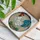 White Rooster Stained Glass Mosaic - Iridescent Tail Feathers & Frosted Background Stained Glass Suncatcher - 3