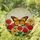 Monarch Butterfly Zinnia Flowers Tiffany Stained Glass Nature Intricate Decor Gift Stained Glass Suncatcher - 1