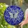 Intricate Butterfly Stained Glass Art - Tiffany Style Blue Purple Floral Nature Mosaic Stained Glass Suncatcher - 2